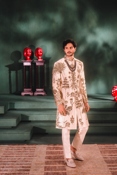 Masaba Menswear The Sandesh Sherwani Set indian designer wear online shopping melange singapore