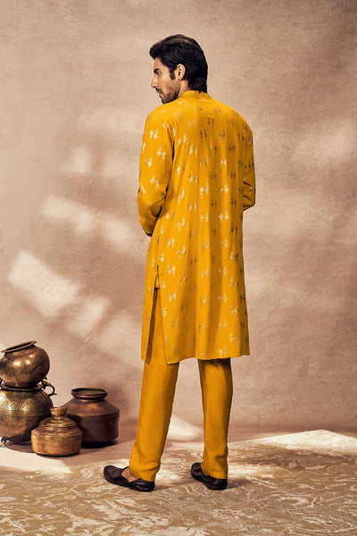 Masaba Menswear Yellow Mystic Kurta indian designer wear online shopping melange singapore