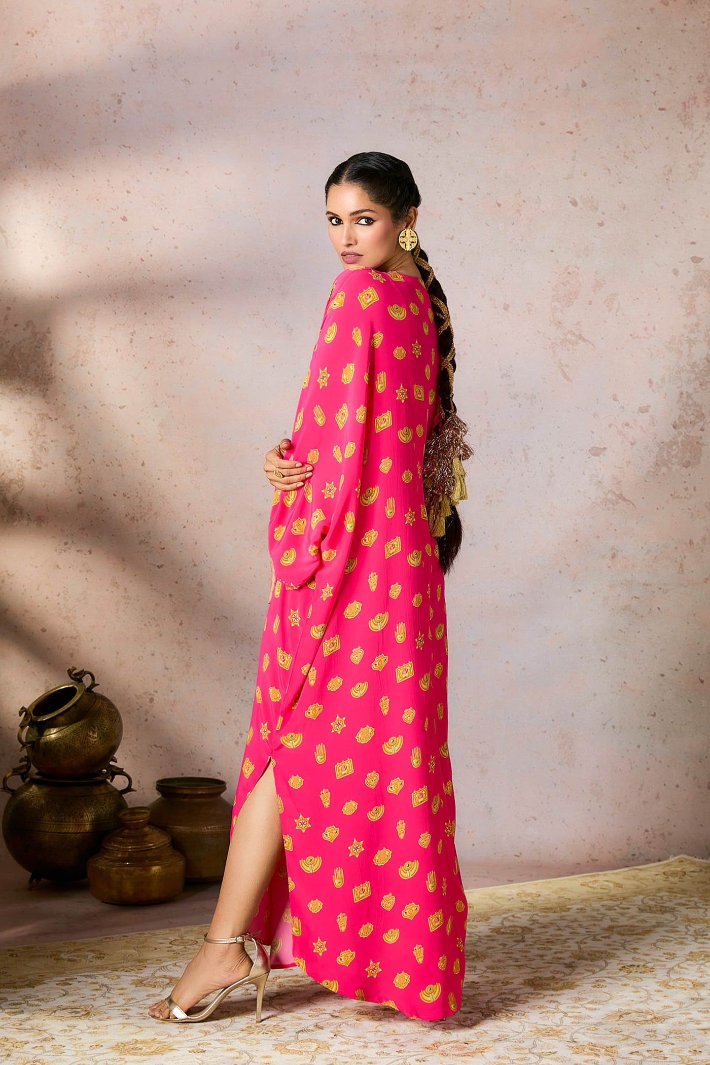 Masaba Pink Trinkets Kaftan indian designer wear online shopping melange singapore