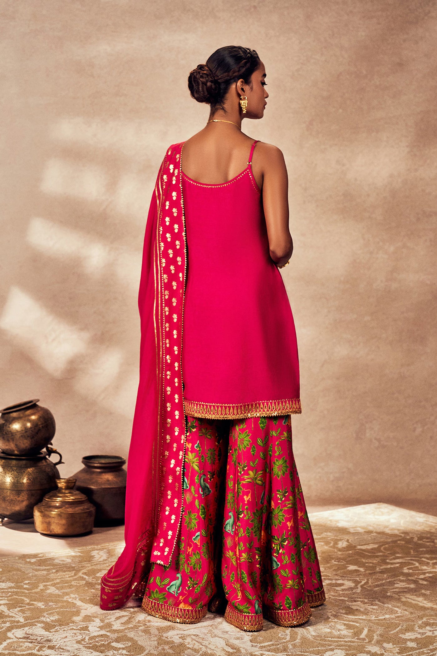 Masaba Pink Tropical Rhapsody Sharara Set indian designer wear online shopping melange singapore