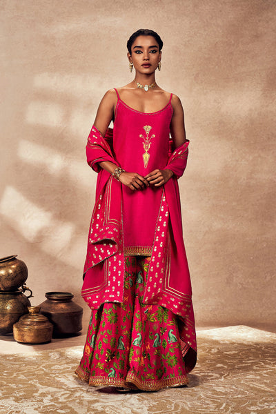 Masaba Pink Tropical Rhapsody Sharara Set indian designer wear online shopping melange singapore