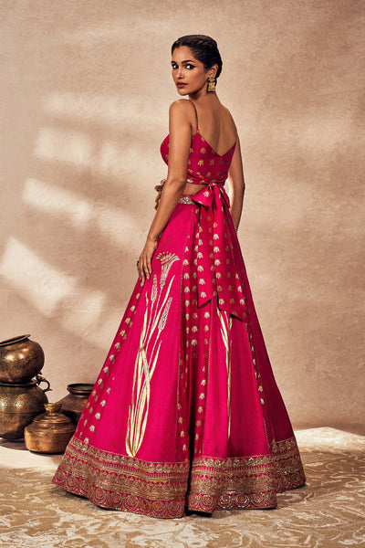 Masaba Pink Whispering Lily Lehenga Set indian designer wear online shopping melange singapore