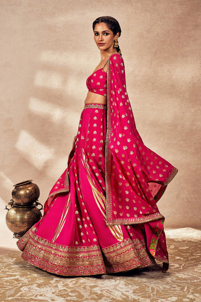 Masaba Pink Whispering Lily Lehenga Set indian designer wear online shopping melange singapore