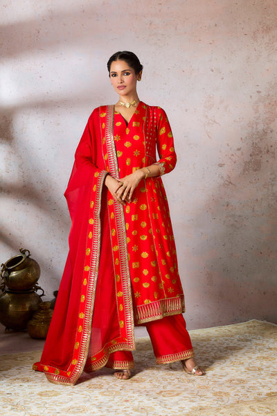 Masaba Red Trinkets Kurta Set indian designer wear online shopping melange singapore