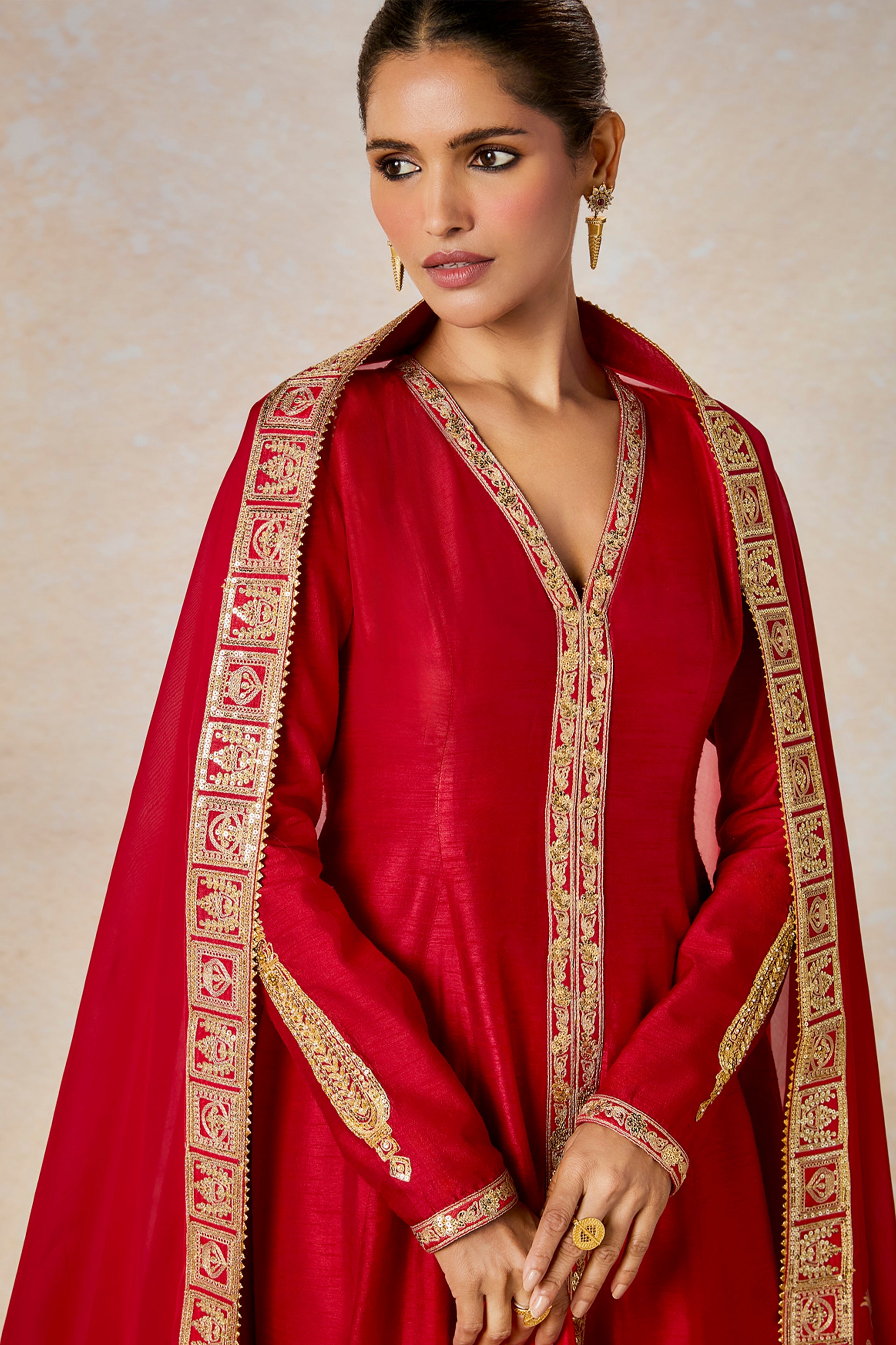 Masaba Red Whispering Lily Ckdindian designer wear online shopping melange singapore