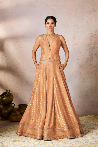 Masaba Salmon Trinkets Lehenga Set indian designer wear online shopping melange singapore