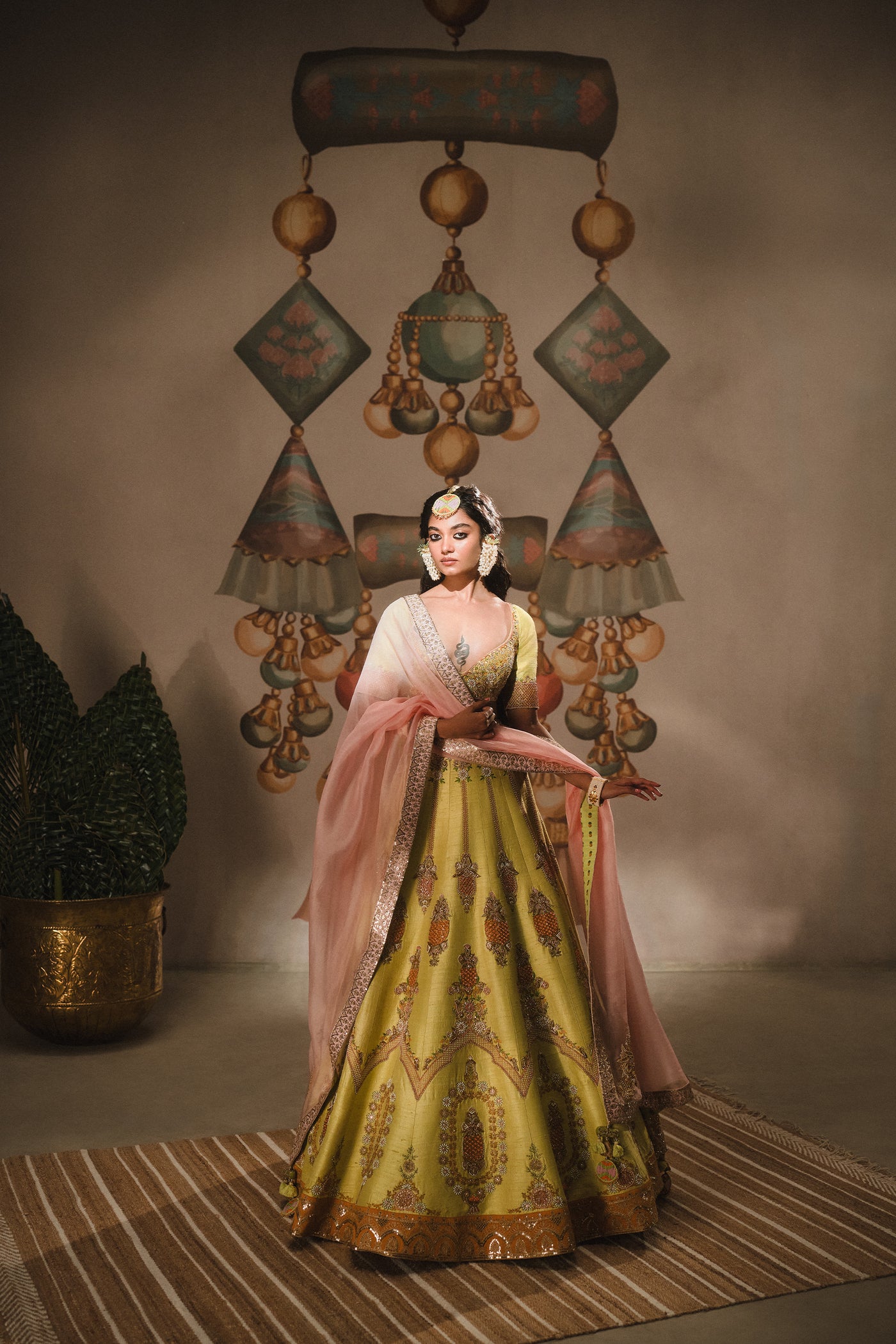 Masaba The Pista Kulfi Lehenga indian designer wear online shopping melange singapore