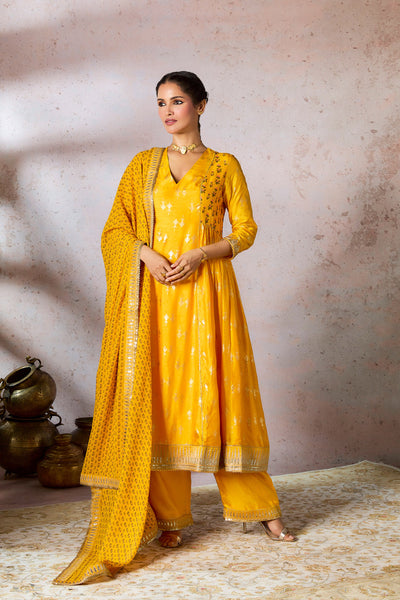 Masaba Yellow Mystic Kurta Set indian designer wear online shopping melange singapore