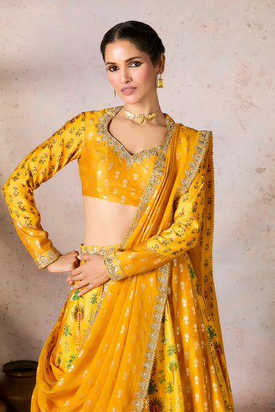 Masaba Yellow Nomatic Tribe Lehenga Set indian designer wear online shopping melange singapore