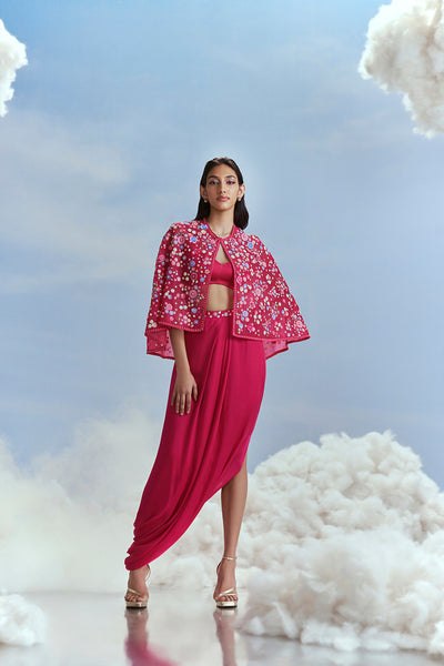 Nachiket Barve Izmir Cape Set indian designer wear online shopping melange singapore