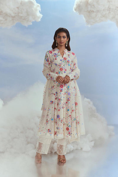 Nachiket Barve Lunar Blossom Sm Kalidar Kurta Set indian designer wear online shopping melange singapore
