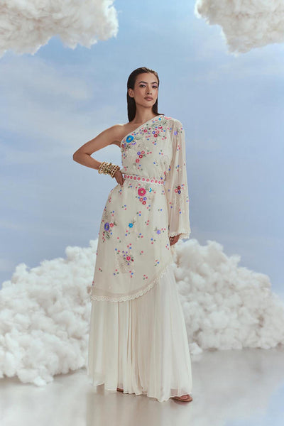 Nachiket Barve Lunar Blossom Toga indian designer wear online shopping melange singapore