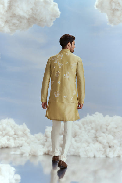 Nachiket Barve Menswear Mayflower Bundi Kurta Set indian designer wear online shopping melange singapore