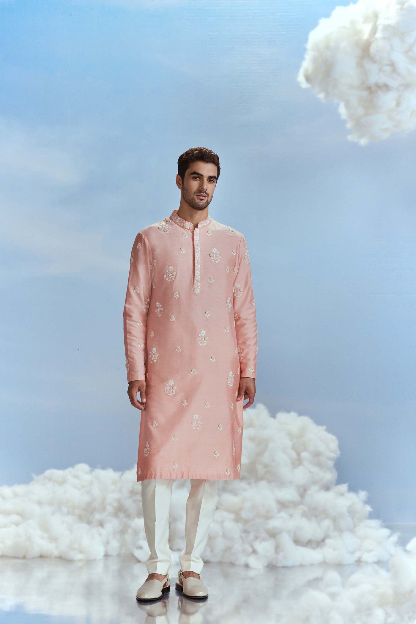 Nachiket Barve Menswear Mehtab Bagh Long Kurta Set indian designer wear online shopping melange singapore