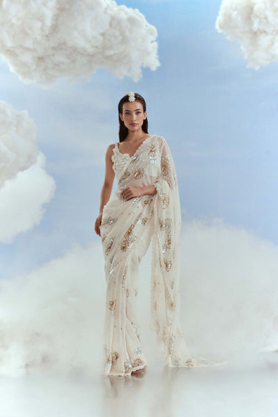 Nachiket Barve Nova Sari With Babylon Blouse indian designer wear online shopping melange singapore