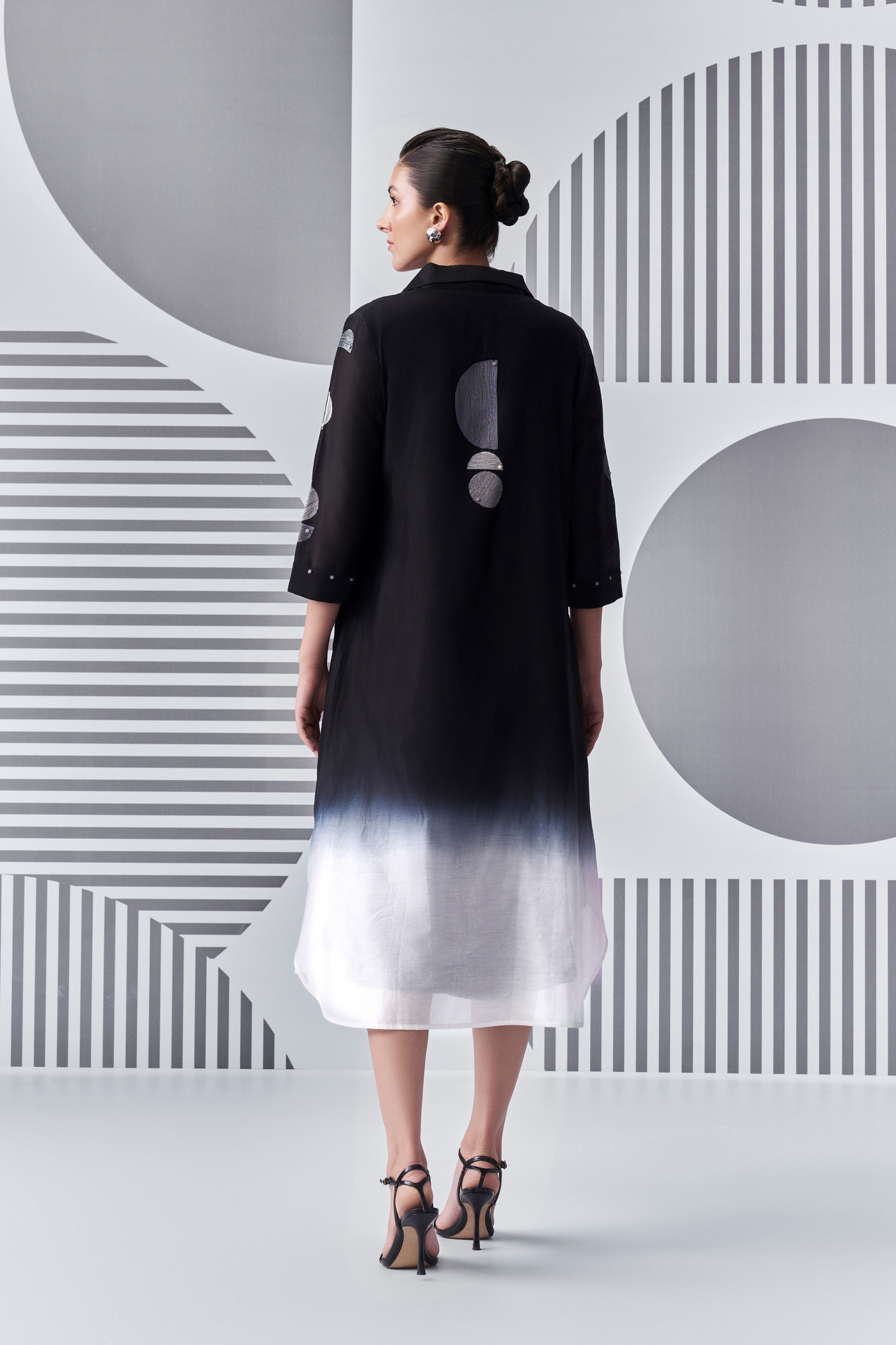 Bauhaus Ombre Shirt Dress Online Shopping Melange Singapore Indian Designer Wear Nachiket Barve