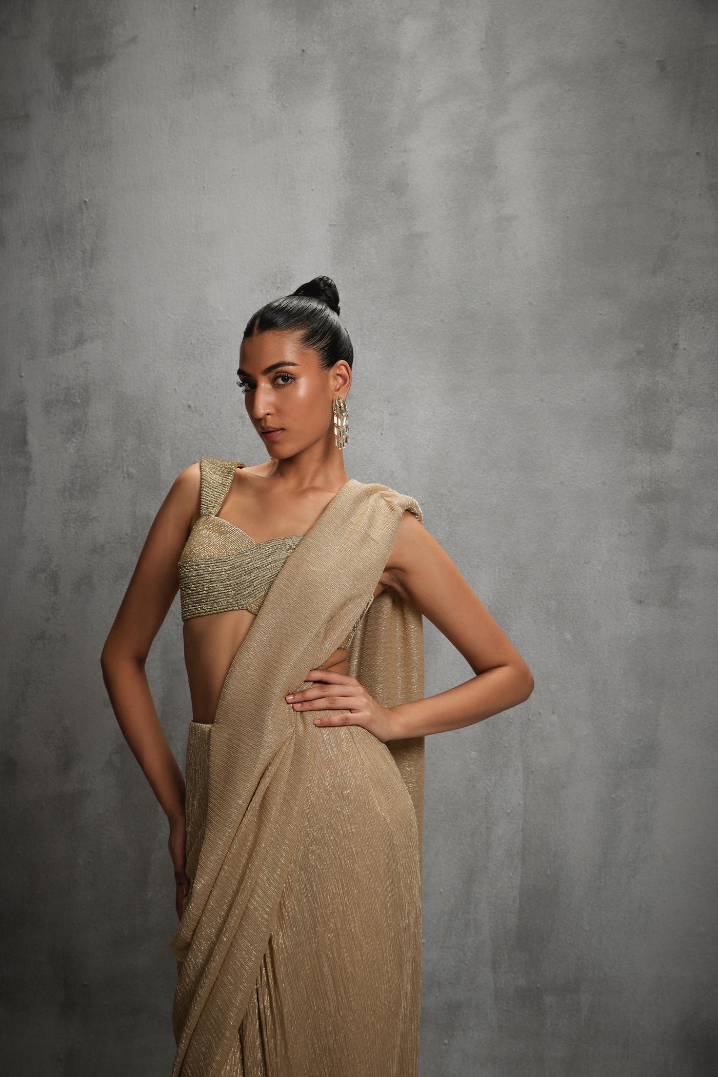 Namrata Joshipura Gleam Draped Saree indian designer wear online shopping melange singapore