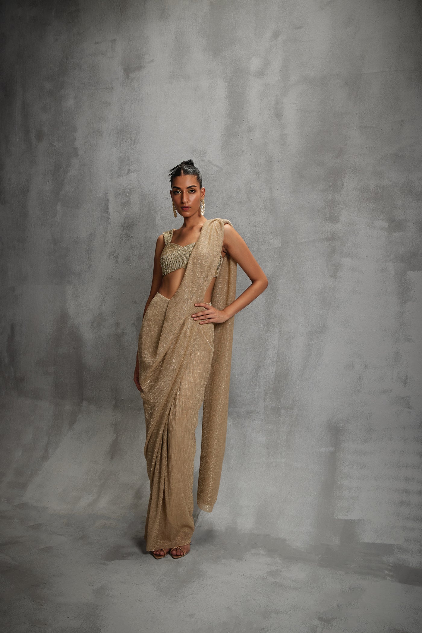 Namrata Joshipura Gleam Draped Saree indian designer wear online shopping melange singapore