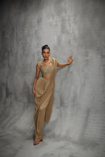 Namrata Joshipura Gleam Draped Saree indian designer wear online shopping melange singapore