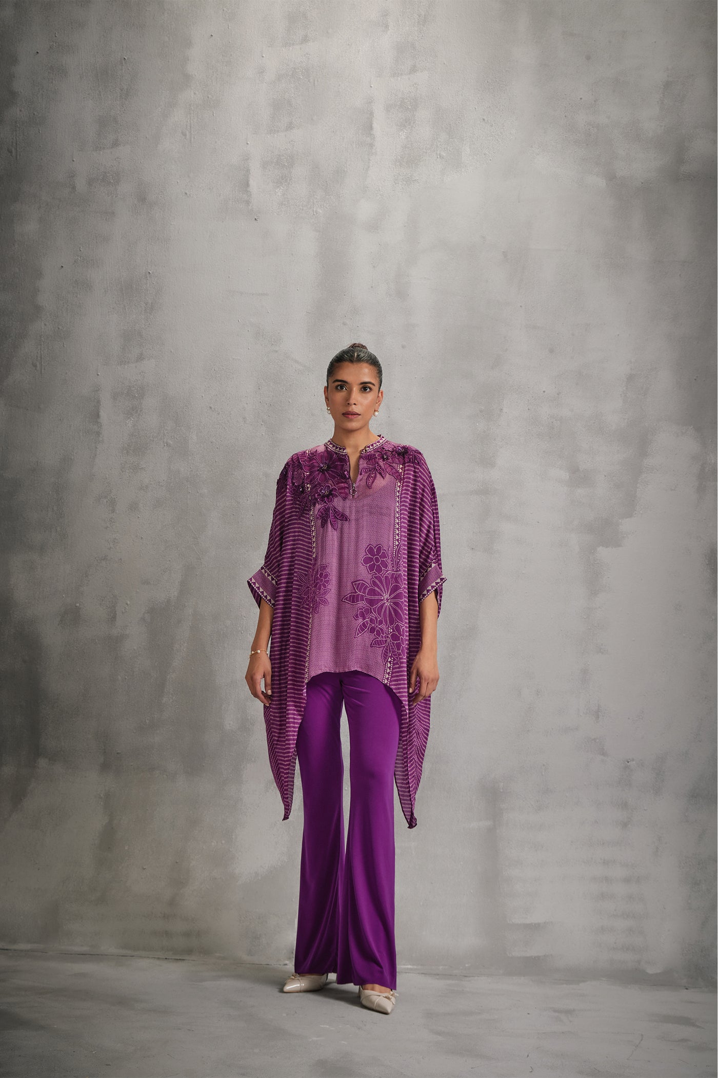 Namrata Joshipura Hitachi Pointed Hem Tunic indian designer wear online shopping melange singapore