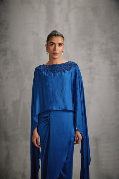 Namrata Joshipura Nebula Cape With Skirt indian designer wear online shopping melange singapore