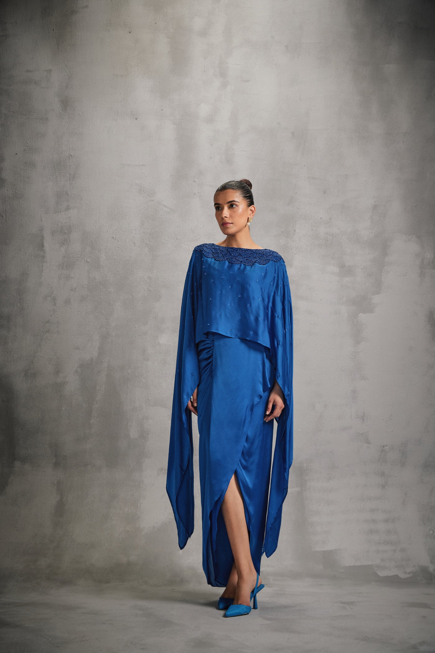 Namrata Joshipura Nebula Cape With Skirt indian designer wear online shopping melange singapore