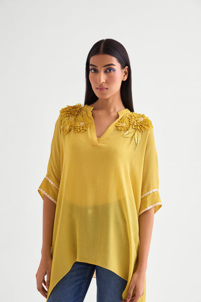 Namrata Joshipura Scrunchy Handkerchief Tunic indian designer wear online shopping melange singapore