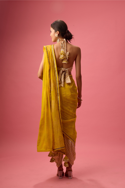 Crepe Dhoti Saree