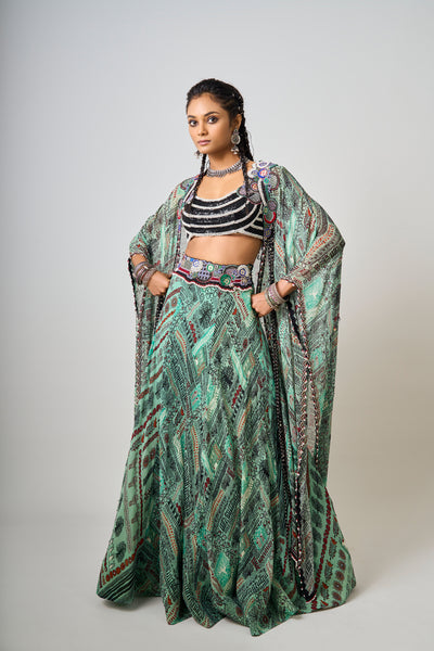 Nupur Kanoi Jacket And Lehenga Set indian designer wear online shopping melange singapore