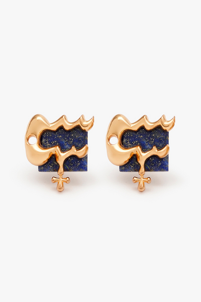 Outhouse Aquarius Zodiac Studs indian designer wear online shopping melange singapore