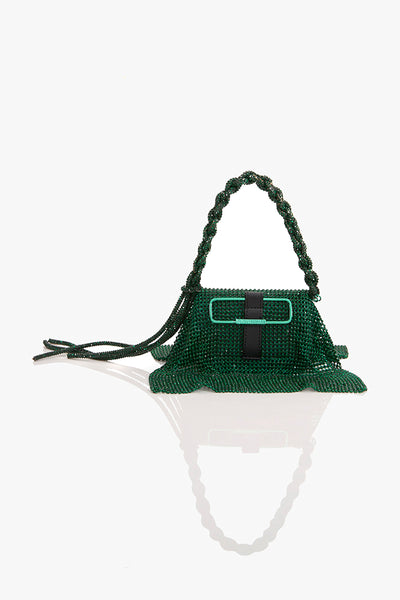 Outhouse Kelly Green Crystal Furbie indian designer wear online shopping melange singapore
