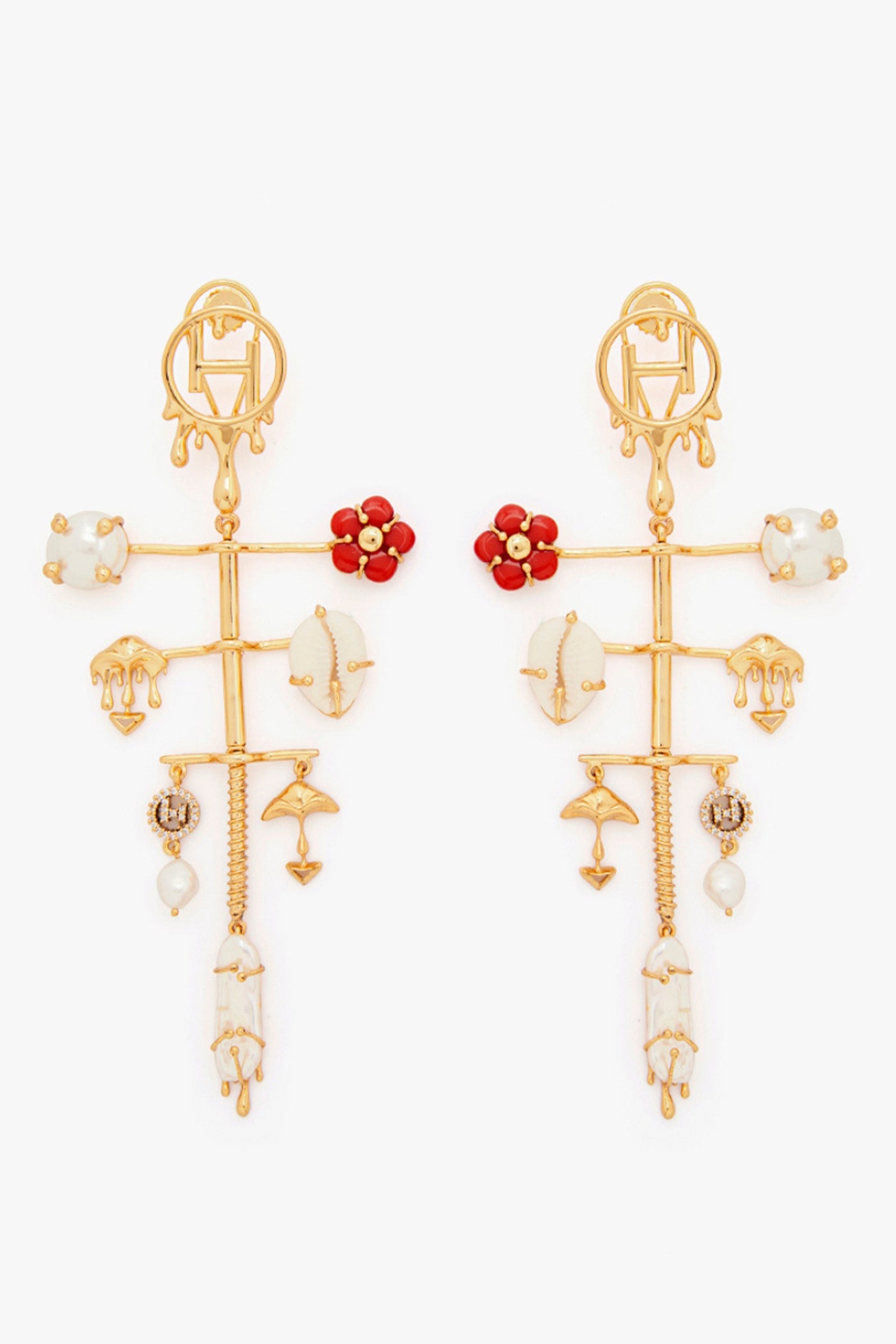 Outhouse The Cartella Earrings indian designer wear online shopping melange singapore