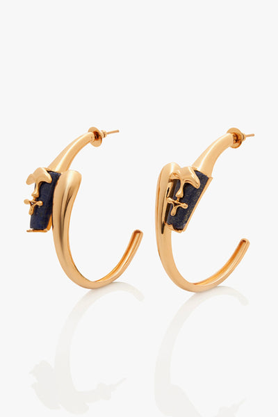 Outhouse The Lazuli Sculpt Hoop Earrings indian designer wear online shopping melange singapore