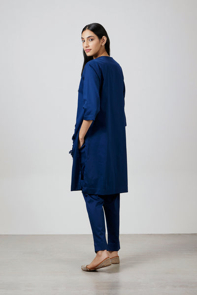 Pallavi Swadi Azure Bloom Kurta Set indian designer wear online shopping melange singapore