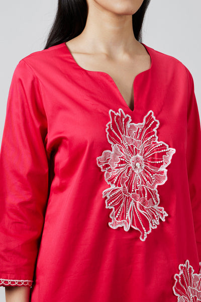 Pallavi Swadi Blushing Bloom Kurta Set indian designer wear online shopping melange singapore