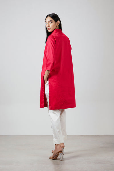 Pallavi Swadi Roseberry Zip Kurta Set indian designer wear online shopping melange singapore