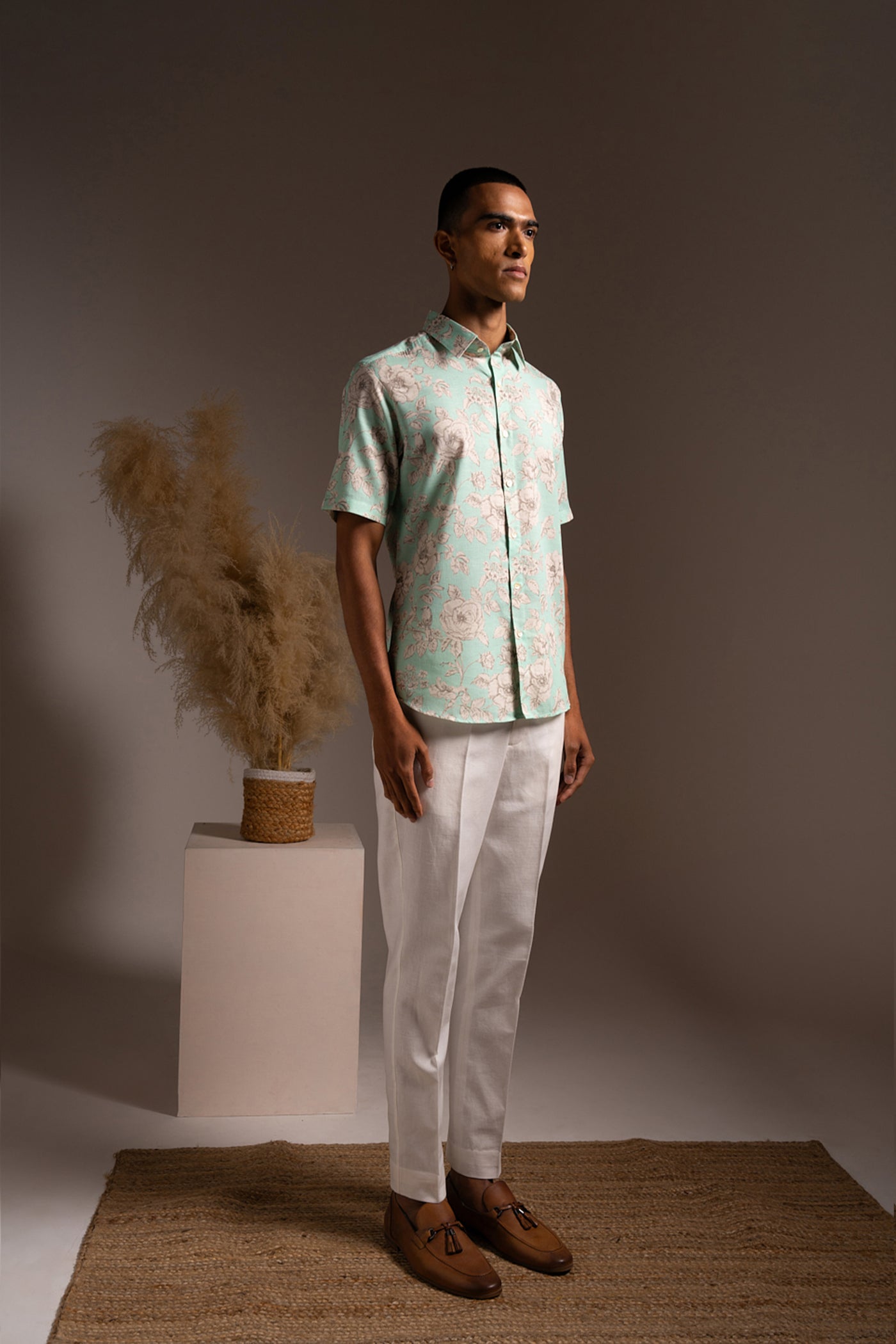 Project Bandi Mint Gulab Shirt indian designer wear online shopping melange singapore