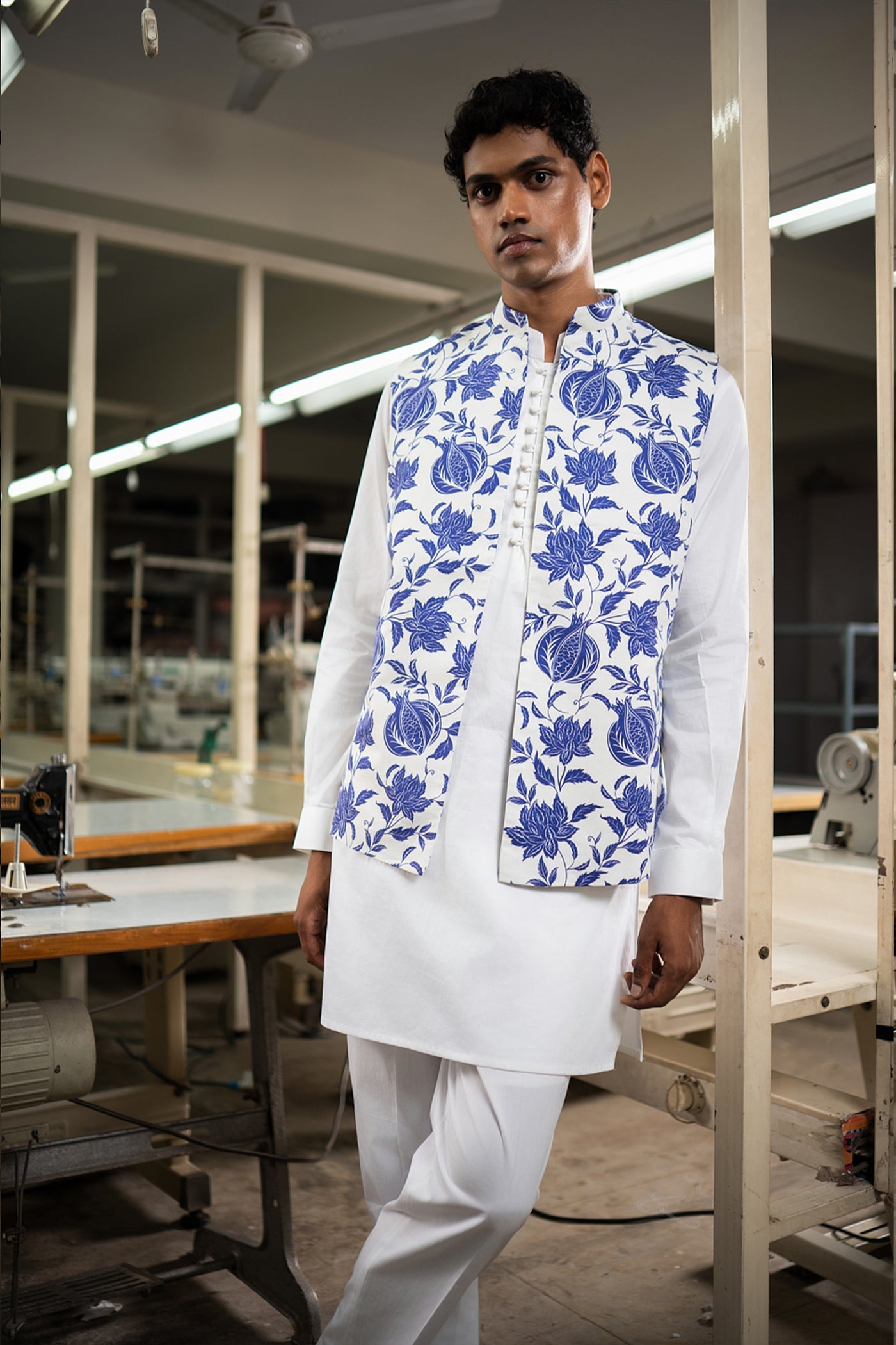 Project Bandi White Anaar Open Bandi indian designer wear online shopping melange singapore