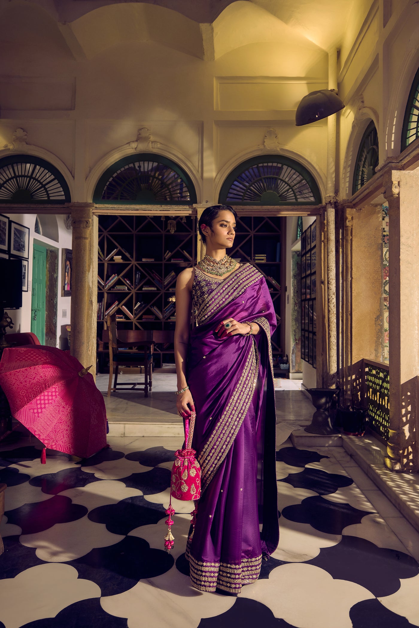 Punit Balana Classic Baigani Saree indian designer wear online shopping melange singapore