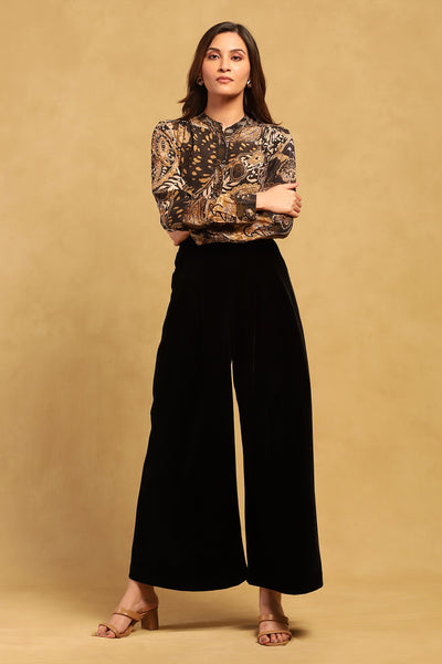 Ritu Kumar Black Coal Pants indian designer wear online shopping melange singapore