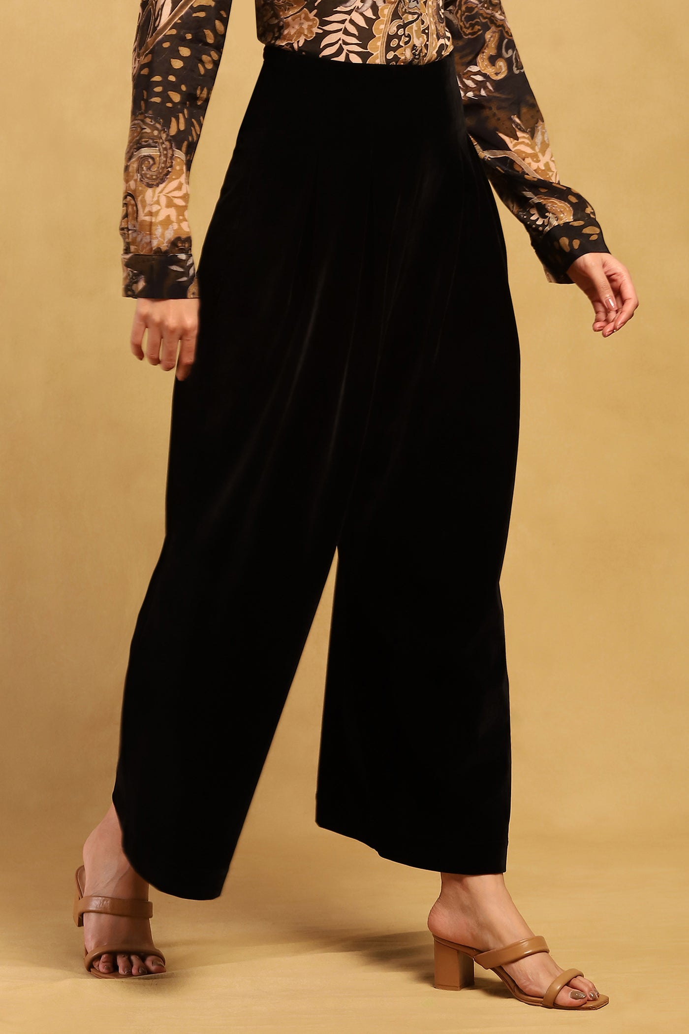 Ritu Kumar Black Coal Pants indian designer wear online shopping melange singapore