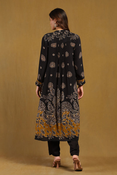 Ritu Kumar Black Madhura Kurta indian designer wear online shopping melange singapore
