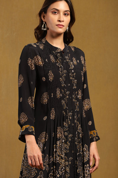 Ritu Kumar Black Madhura Kurta indian designer wear online shopping melange singapore
