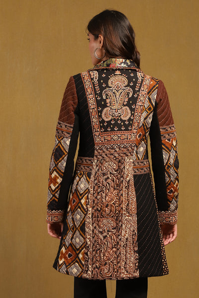 Ritu Kumar Brown Meraki Jacket indian designer wear online shopping melange singapore