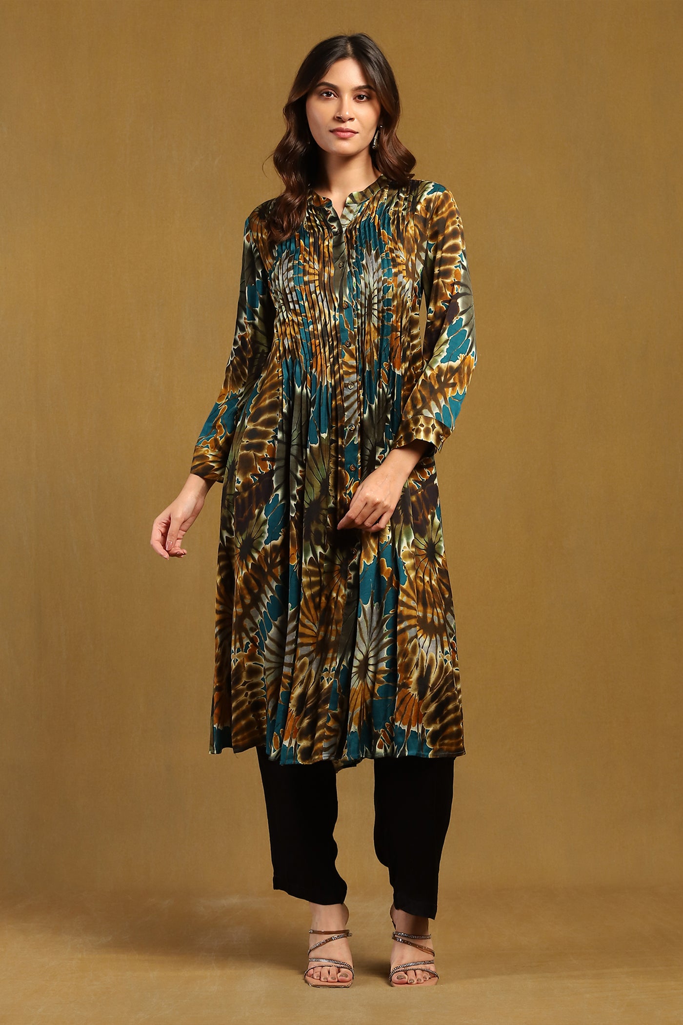 Ritu Kumar Green Hriday Kurta indian designer wear online shopping melange singapore