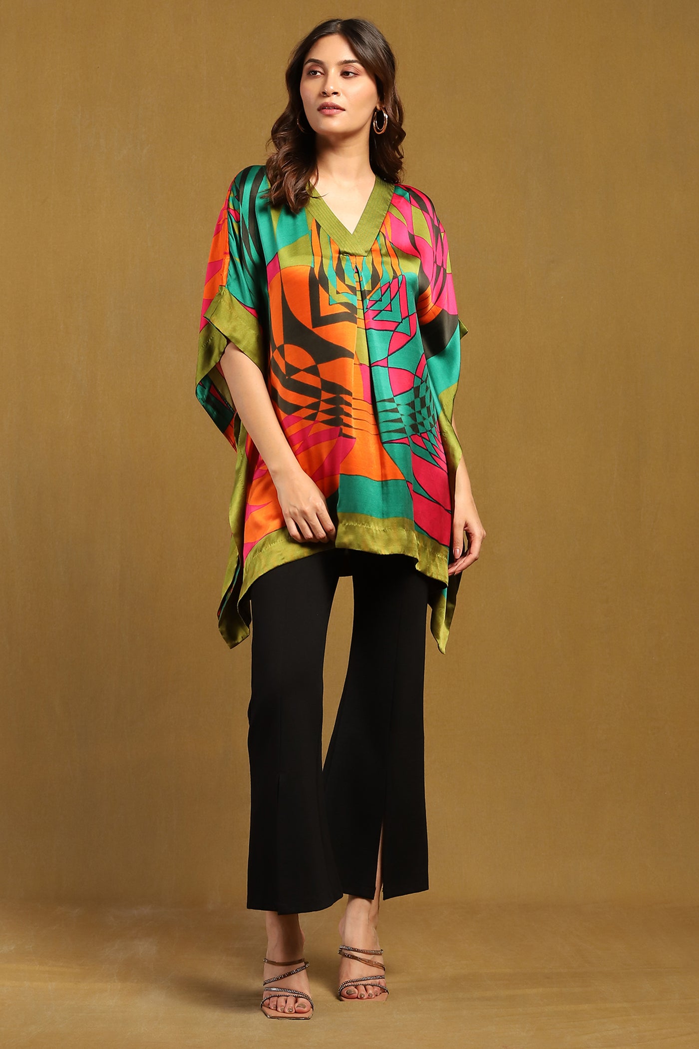 Ritu Kumar Multi Minati Kaftan Kurta indian designer wear online shopping melange singapore