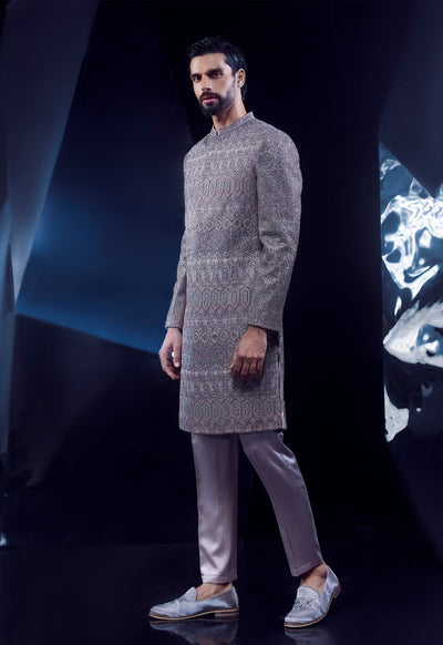 Rohit Gandhi Rahul Khanna Goldstone Sherwani indian designer wear online shopping melange singapore