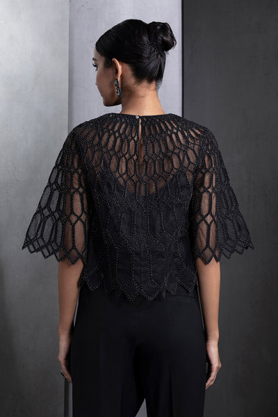 Rohit Gandhi Rahul Khanna Stygian Structured Top indian designer wear online shopping melange singapore
