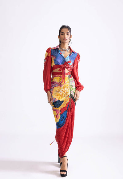 Saaksha & Kinni Bella Shirt indian designer wear online shopping melange singapore