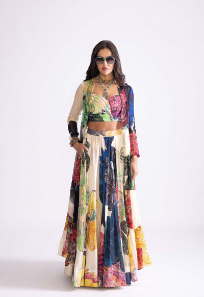 Saaksha & Kinni Bluey Blouse indian designer wear online shopping melange singapore